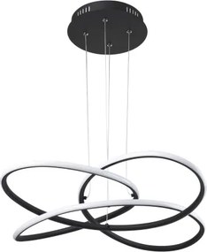 Globo 67201SH-30 Függeszték fém fekete és fehér akril kombináció. Ø:600, H:1200, tartozék: 1xLED 30W 230V, 1370lm, 3000K