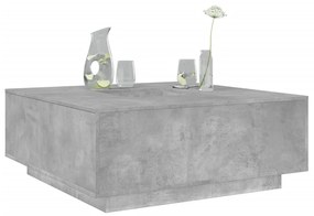 betonszürke szerelt fa dohányzóasztal 100x100x40 cm
