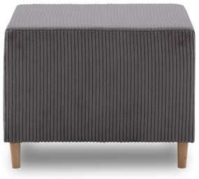 Fireze puff, kordbársony, szürke