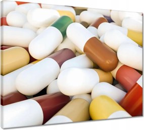 Vászonkép 50x40 Egy halom orvosi tabletta