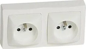 Oteo dupla aljzat 2x2P+Z Fehér Legrand 086076