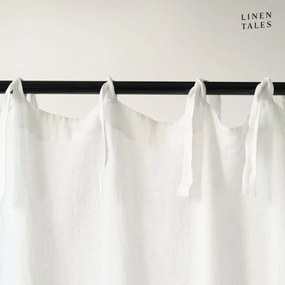 Fehér len fényáteresztő függöny 130x200 cm White – Linen Tales