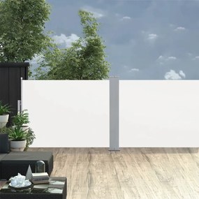 krémszínű behúzható oldalsó napellenző 100 x 1000 cm