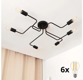 Helam LED Felületre szerelhető csillár TUBE 6xE27/15W/230V HE0521