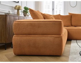 Mustársárga zsenília sarokkanapé (jobb oldali-L alakú) Whesley – Bobochic Paris