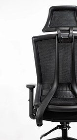 Ello ergonómikus irodai forgószék deréktámasszal, fejtámasszal, 3D Air mesh hálós