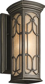 ELSTEAD KL-FRANCEASI-S FRANCEASI Klasszikus Kültéri Fali Lámpa Borostyán, Antik Bronz E27 IP44