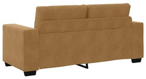 barna bársony loveseat kanapé 140 cm