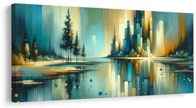 Kép modern panoráma tóval