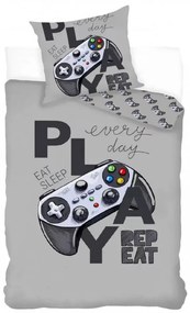 Gamer Grey ágyneműhuzat 140×200cm, 70×90 cm