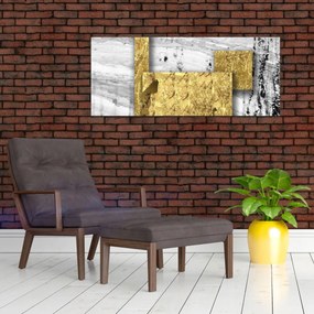Kép - Arany négyzetek N⁰1 (120x50 cm)