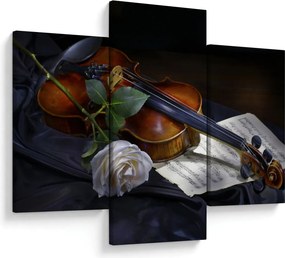 Kép - Rózsa és hegedű (90x60 cm)