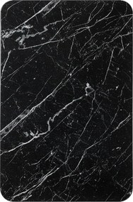 Étkezőasztal, fekete márvány, 90 cm – TR366SLV1130