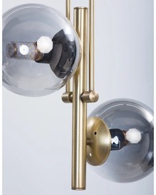 Szürke-aranyszínű mennyezeti lámpa üveg búrával ø 15 cm Libra – Squid Lighting