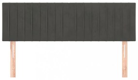 2 db sötétszürke bársony fejtámla 72 x 5 x 78/88 cm