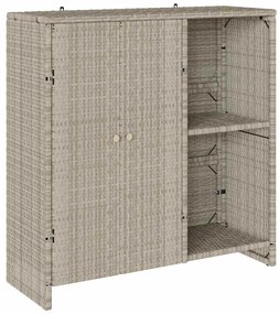 Tárolószekrény tárolóval Világosszürke 100 x 36 x 102 cm Rattan