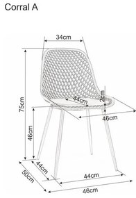 Fekete műanyag szék CORRAL A
