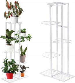 Univerzális álló virágágyás Virágtartó Állvány fém 6 szint 97 cm Fehér