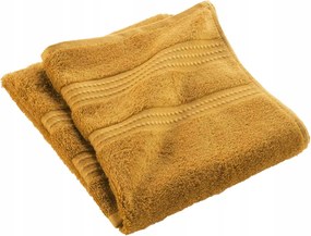 Frottír Törölköző mustársárga 90 x 150 cm Pamut Bio