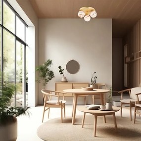 Argon 6290 - Mennyezeti lámpa FABIO 3xE14/7W/230V alabástrom arany