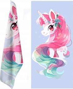 Nagy Strandtörölköző 70x140 Gyorsan Száradó Puha Unikornis A Medencéhez