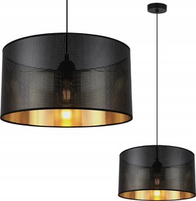 Mennyezeti Függőlámpa Fekete Csillár Nagy Kerek Lámpabúra Áttört Háló