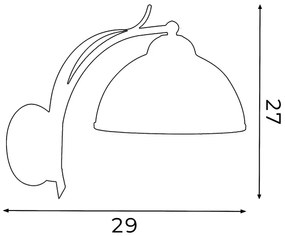 Fali lámpa KORFU 1xE27/60W/230V
