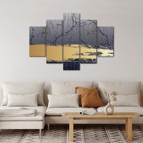 Kép - Kék és arany absztrakció N⁰1 (150x105 cm)