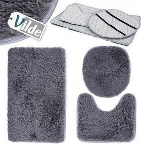 Fürdőszobai szett szőrös puha szőnyeg fürdőszobai deszka rátét