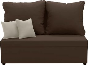 TOMI2 Kétszemélyes kinyitható kanapé Sötétbarna/krém