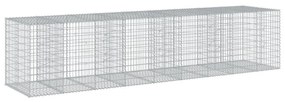 horganyzott vas gabion kosár fedéllel 450 x 100 x 100 cm