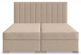 Agen ágy, szövet, 180 x 200, ágyneműtartóval, bézs