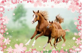 Lovas Mare and Foal tányéralátét 43x28 cm
