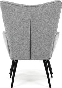 Relaxációs fotel, szürke, bársony kárpit, AK-303 GREY2