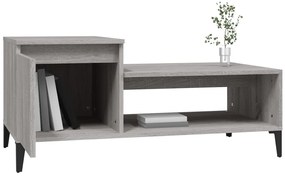 Szürke sonoma szerelt fa dohányzóasztal 100 x 50 x 45 cm