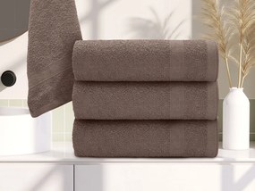 Basic sötétbarna törölköző 50 x 100 cm, 100% pamut