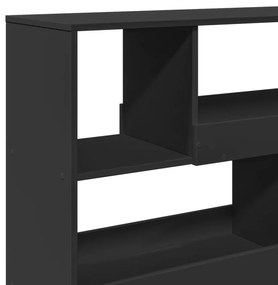 fekete szerelt fa térelválasztó 100 x 33 x 94,5 cm