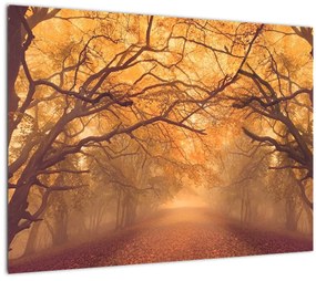 Egy út képe egy őszi tájon (70x50 cm)