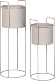 Rabo virágcserép, acél, homok, 2db