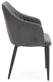 Sötétszürke kárpitozott étkezőfotel szett 2 db-os Nadi – Marckeric