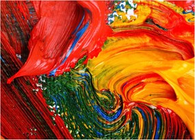 Kép - Kékítő absztrakció ecsettel (70x50 cm)
