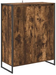 Cipőszekrény tárolóval Füstös tölgy 79 x 36 x 100 cm Faanyag