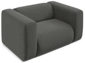 Szürke bársony fotel Ekahi – Makamii