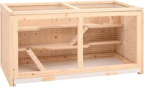 vidaXL tömör fenyőfa hörcsögketrec 104 x 52 x 54 cm