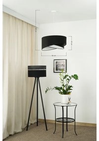 Brilagi - LED Csillár zsinóron LYRA 1xE27/15W/230V fekete/fehér
