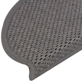 15 db szizál hatású ezüstszínű öntapadó lépcsőszőnyeg 65x21x4cm