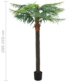 zöld cserepes műdatolyapálma 215 cm