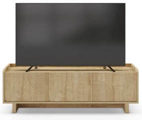 Natúr színű TV-állvány tölgyfa dekorral 140x45x40 cm Daira – Marckeric