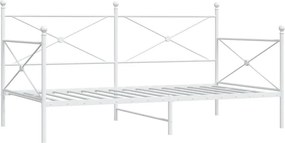 vidaXL kanapéágy matrac nélkül fehér 107x203 cm acél