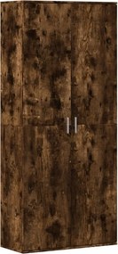 vidaXL füstös tölgy színű szerelt fa magasszekrény 80 x 35 x 180 cm